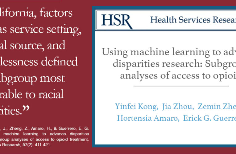 Using machine learning to advance disparities research: Subgroup analyses of access to opioid treatment